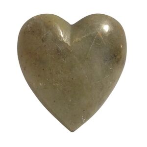Heart Shape Green Soapstone Natural Rock Rustic Stone Home Decor Office Accents